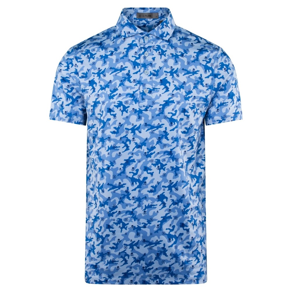 New GFore Blue Camo Men's golf Polo